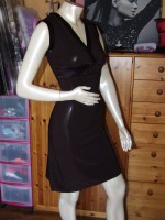 robe satin chocolat taille 36 38 à 8 euros